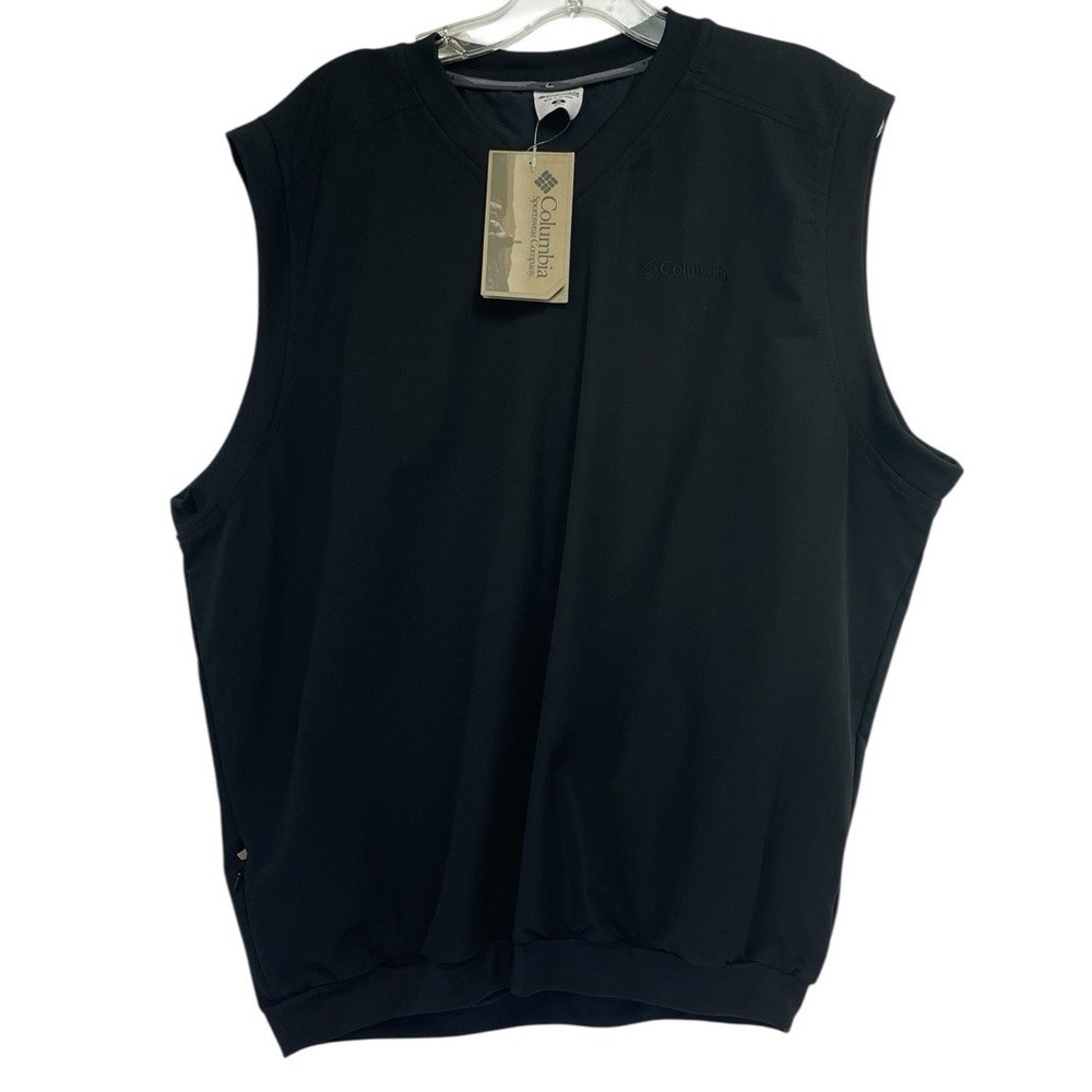 Columbia Aerolite Valley Vest Black Sz Medium Golf Pullover Vest (U12) NWTs